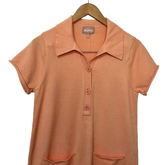 Show Me Your Mumu Gio Sweater Romper Size S Cantalope Knit Coastal Festival - Picture 4 of 9